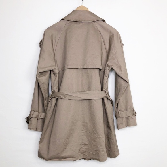 Jazzevar tan double breasted rain coat jacket - Picture 2 of 10